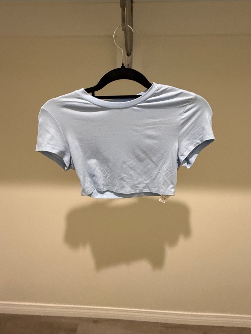 SHEIN Pastel Blue Cropped Tee